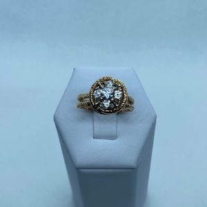 14k synthetic diamond ring